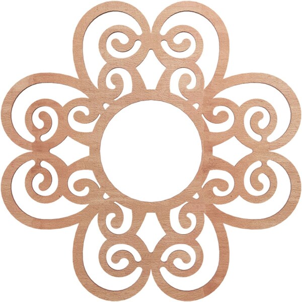 Ekena Millwork Cohen Wood Fretwork Pierced Ceiling Medallion, Cherry, 16"OD x 5 1/2"ID x 3/8"T CMWP16X16X0375COCH - main